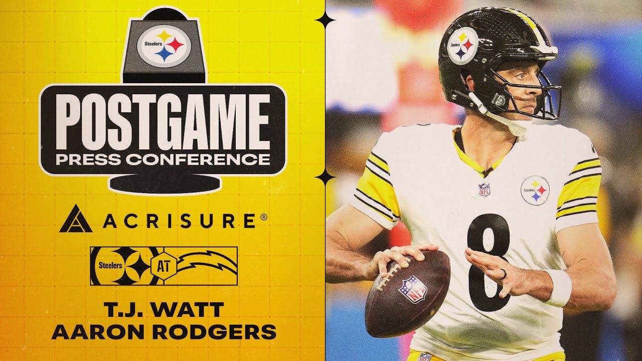 Watt & Rodgers Postgame Press Conference (Week 10 at Los Angeles Chargers) | Pittsburgh Steelers