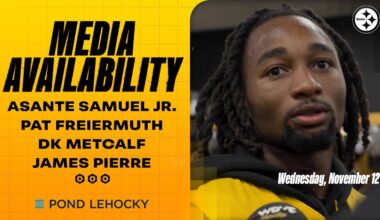 Samuel Jr., Freiermuth, Metcalf, Pierre Media Availability (Nov. 12) | Pittsburgh Steelers