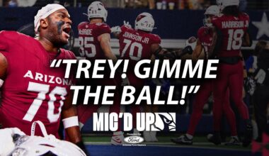 Paris Johnson Jr.  "TREY GIMME THE BALL" | Mic'd Up | AZ Cardinals