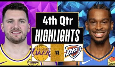 Los Angeles Lakers vs Oklahoma City Thunder Full 4th Qtr P2 Highlights| Nov 12 | 2025 NBA Highlights