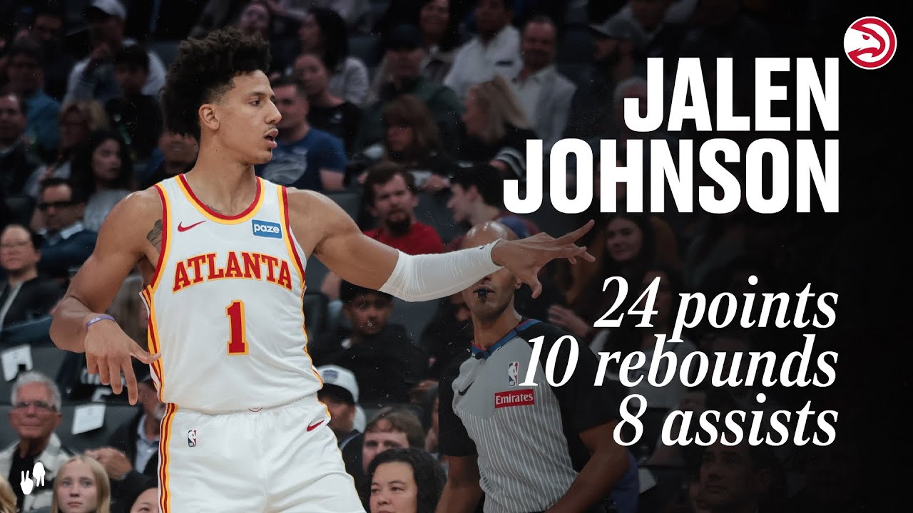 Jalen Johnson nearly drops triple-double as Hawks roll past Kings