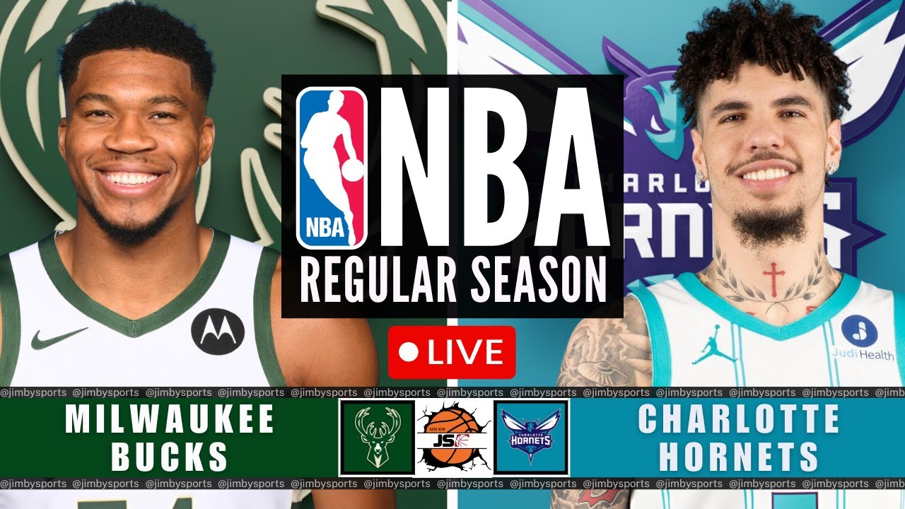 NBA Live: Milwaukee Bucks vs Charlotte Hornets | Play-By-Play Scoreboard 2025