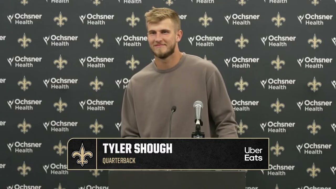 Tyler Shough talks 1st NFL Win | Saints-Panthers Postgame | 2025 NFL Week 10