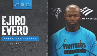 Ejiro Evero on growing potential of Panthers defense | Carolina Panthers