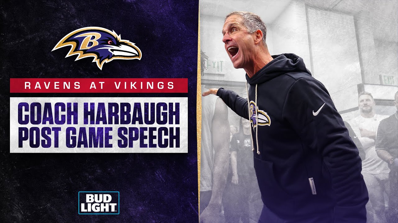 John Harbaugh's Victory Speech After Defeating Vikings | Baltimore Ravens