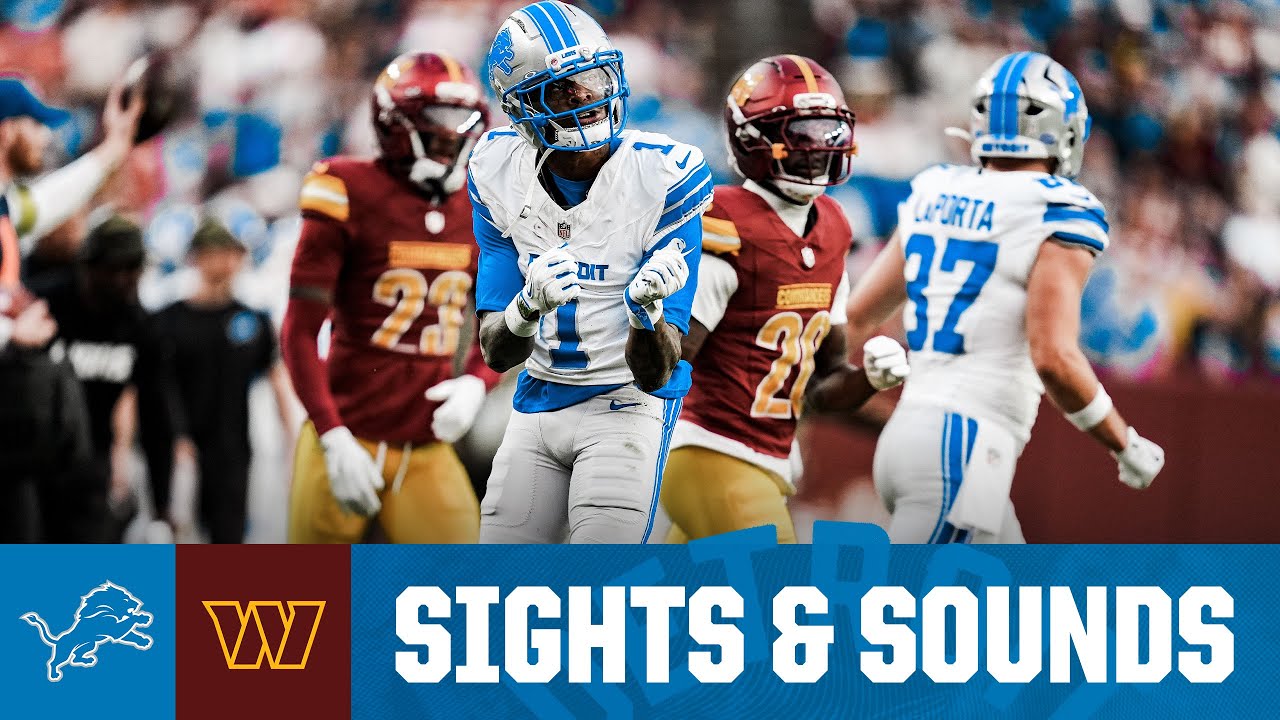 Sights and Sounds: CAN'T MISS: Jameson Williams mic'd up in Detroit's 44-22 win at Washington