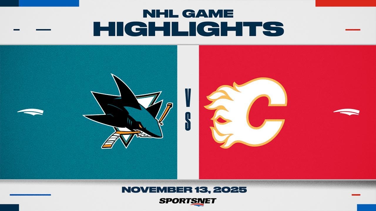 NHL Highlights | Sharks vs. Flames - November 13, 2025
