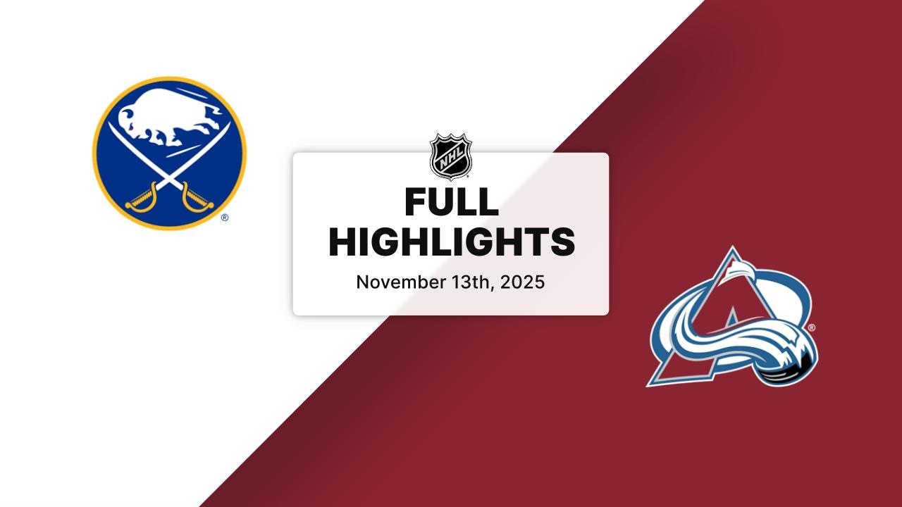 NHL Highlights | Sabres vs. Avalanche | November 13, 2025