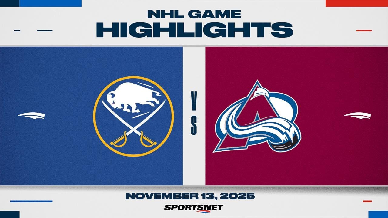 NHL Highlights | Sabres vs. Avalanche - November 13, 2025