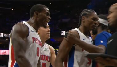 Jalen Duren and Ausar Thompson exchange heated words then dap up after timeout