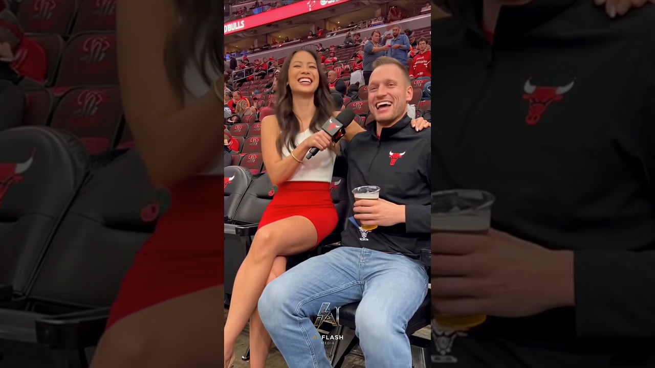 NBA Chicago Bulls fan risking his life for an interview #nba #nbahighlights #funnyshorts #comedy
