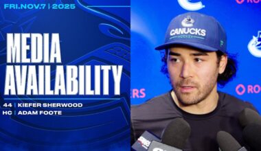 Kiefer Sherwood & Head Coach Adam Foote Practice Media Availability (Nov 7, 2025)