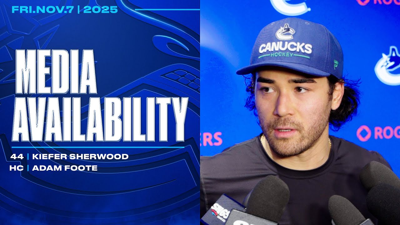 Kiefer Sherwood & Head Coach Adam Foote Practice Media Availability (Nov 7, 2025)