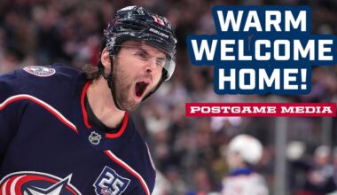 WARM WELCOME HOME! Blue Jackets Get Revenge Over the Oilers with a 5-4 Win | Postgame Media