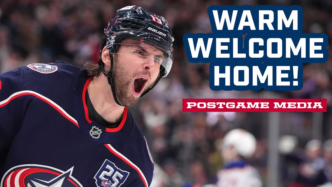 WARM WELCOME HOME! Blue Jackets Get Revenge Over the Oilers with a 5-4 Win | Postgame Media