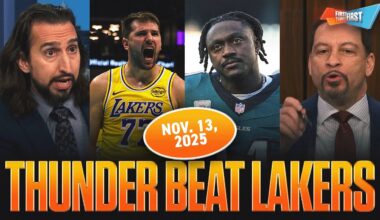 Thunder blow out Lakers, Chiefs 'can't make mistakes', Baker Mayfield vs. Josh Allen | FTF