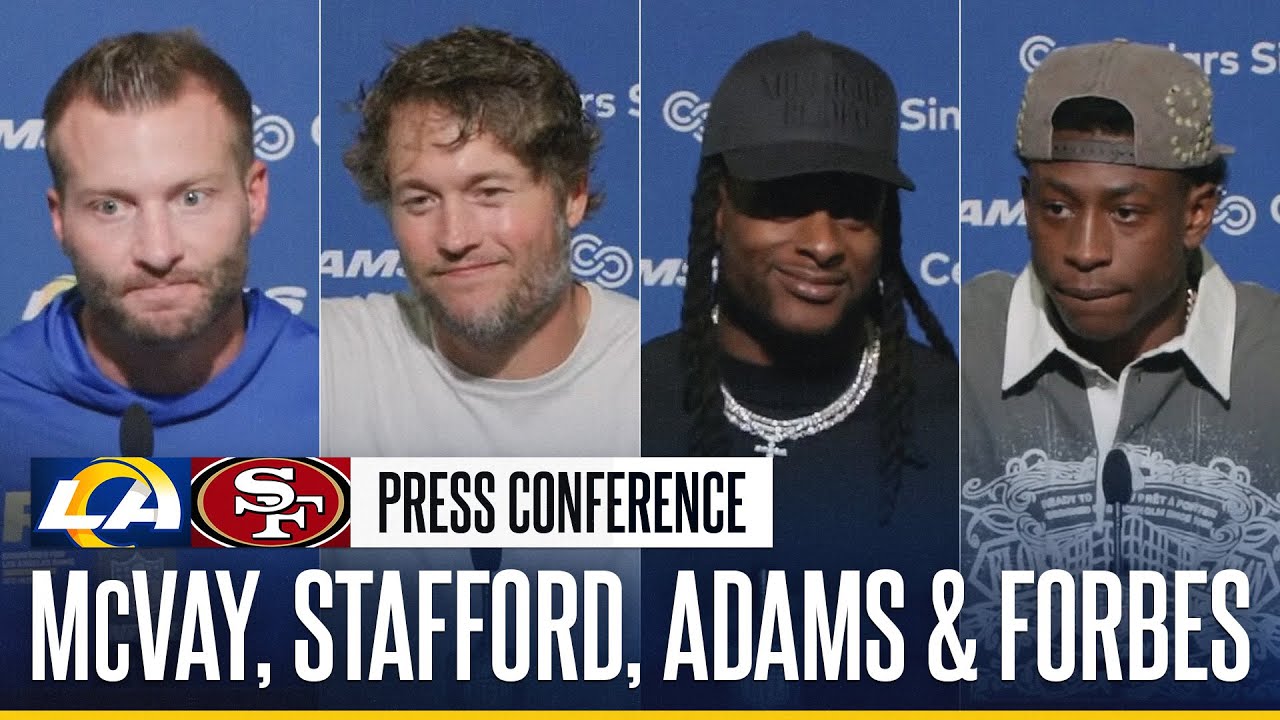 Sean McVay, Matthew Stafford, Davante Adams & Emmanuel Forbes Jr. Recap Win Over The 49ers
