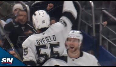 Kings' Quinton Byfield Wires Home OT Winner To Cap Off Comeback Win vs. Maple Leafs