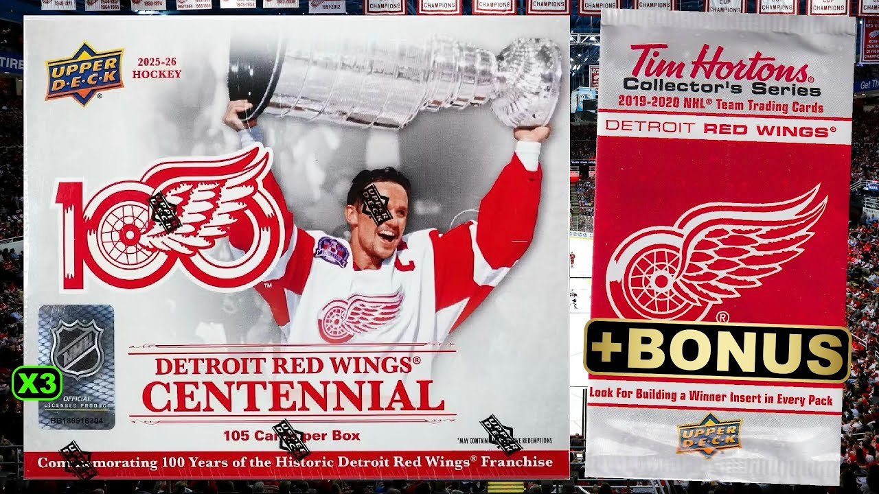 I CAN FINALLY OPEN THESE! - 2025-26 Upper Deck Detroit Red Wings Centennial Hockey Box Set Break x3