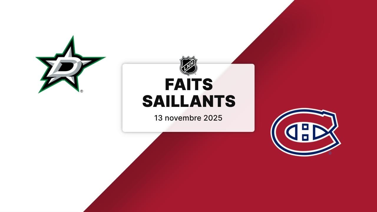 Stars vs Canadiens 13/11/25 | Faits saillants