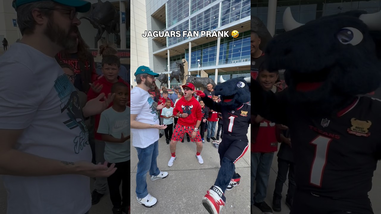 unc was so confused #houston #texans #jacksonville #jaguars #nfl #mascot #prank #67