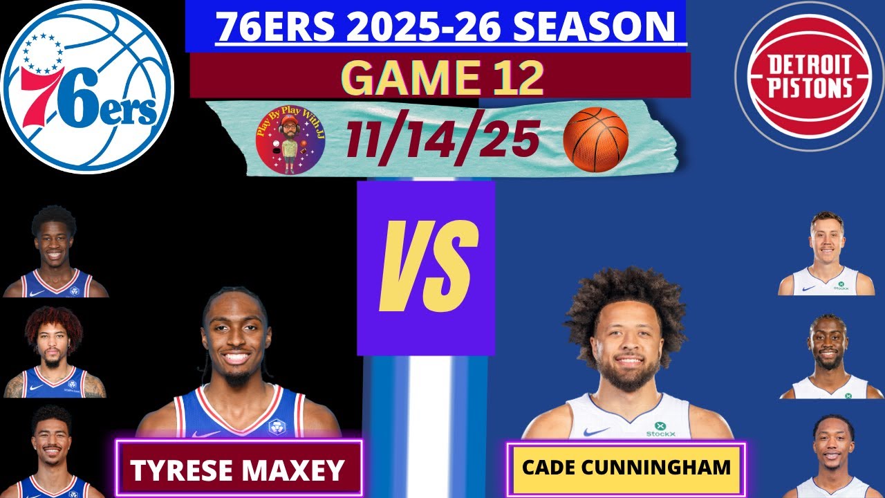Philadelphia 76ers @ Detroit Pistons LIVE PLAY-BY-PLAY (11-14-25) #pistons #76ers #sixers