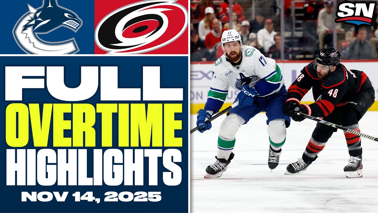 Vancouver Canucks at Carolina Hurricanes | FULL Overtime Highlights - November 14, 2025