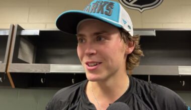 Smith Credits Askarov for Win, Breaks Down His Power Play Goal | Sharks @ Wild Post-Game (11.11.25)