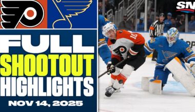 Philadelphia Flyers at St. Louis Blues | FULL Shootout Highlights - November 14, 2025