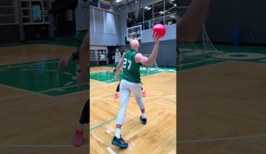Another practice, another sport to try 🤣 #nba #celtics #shorts