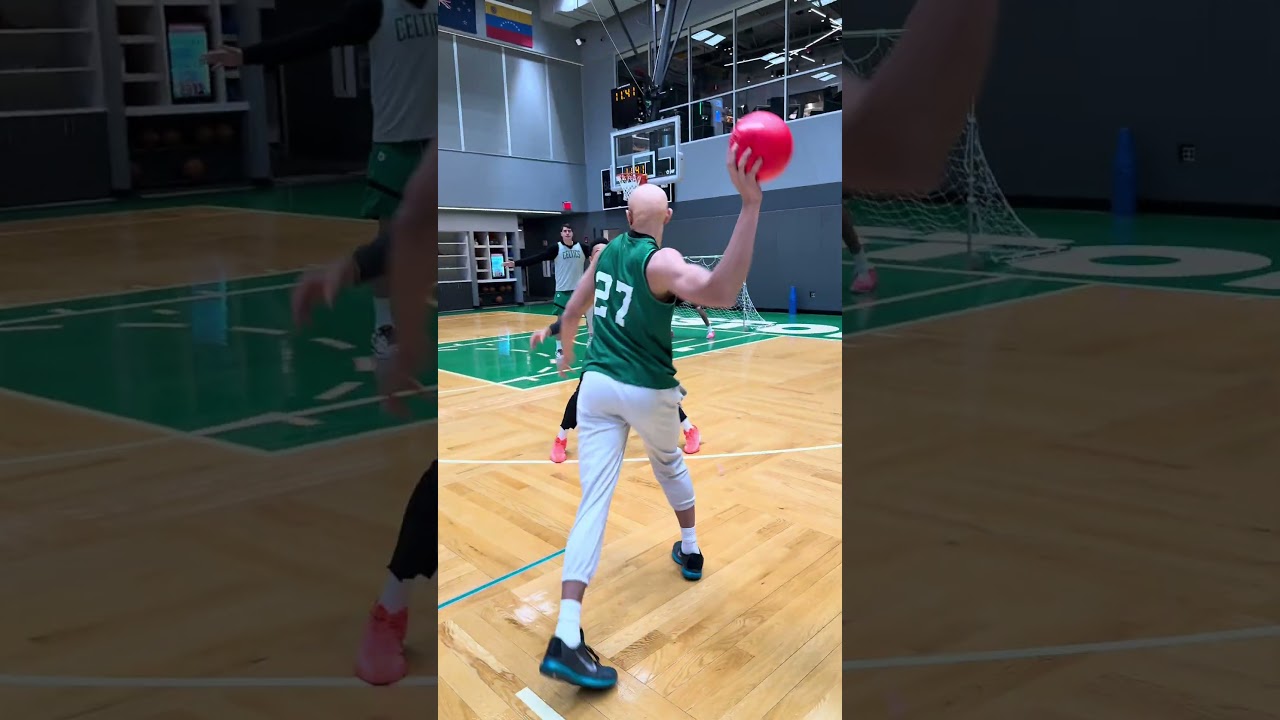 Another practice, another sport to try 🤣 #nba #celtics #shorts