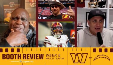 NFL Week 5 Recap: Commanders Defeat Chargers 27-10 | Booth Review | Washington Commanders | NFL