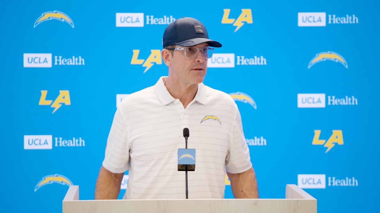 Harbaugh On Joe Alt Status & Titans Recap | LA Chargers