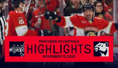 Panthers vs Capitals Highlights | Marchand's 1,000th Career Point Game | 11.13.25