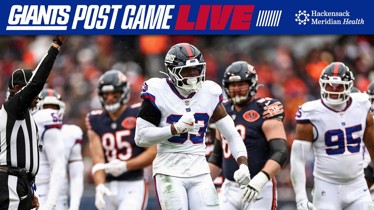 🔴 Live: Giants vs. Bears postgame recap, interviews and analysis