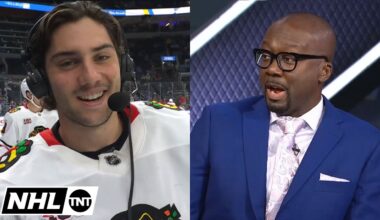"Did you see my fight later in the game?" 😂 | Frank Nazar joins the NHL on TNT crew