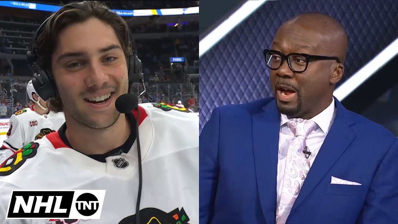 "Did you see my fight later in the game?" 😂 | Frank Nazar joins the NHL on TNT crew