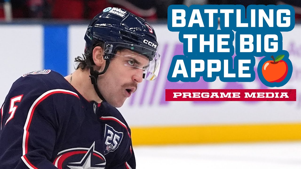 BATTLING THE BIG APPLE 🍎 Blue Jackets vs. Rangers 😤 | Pregame Media