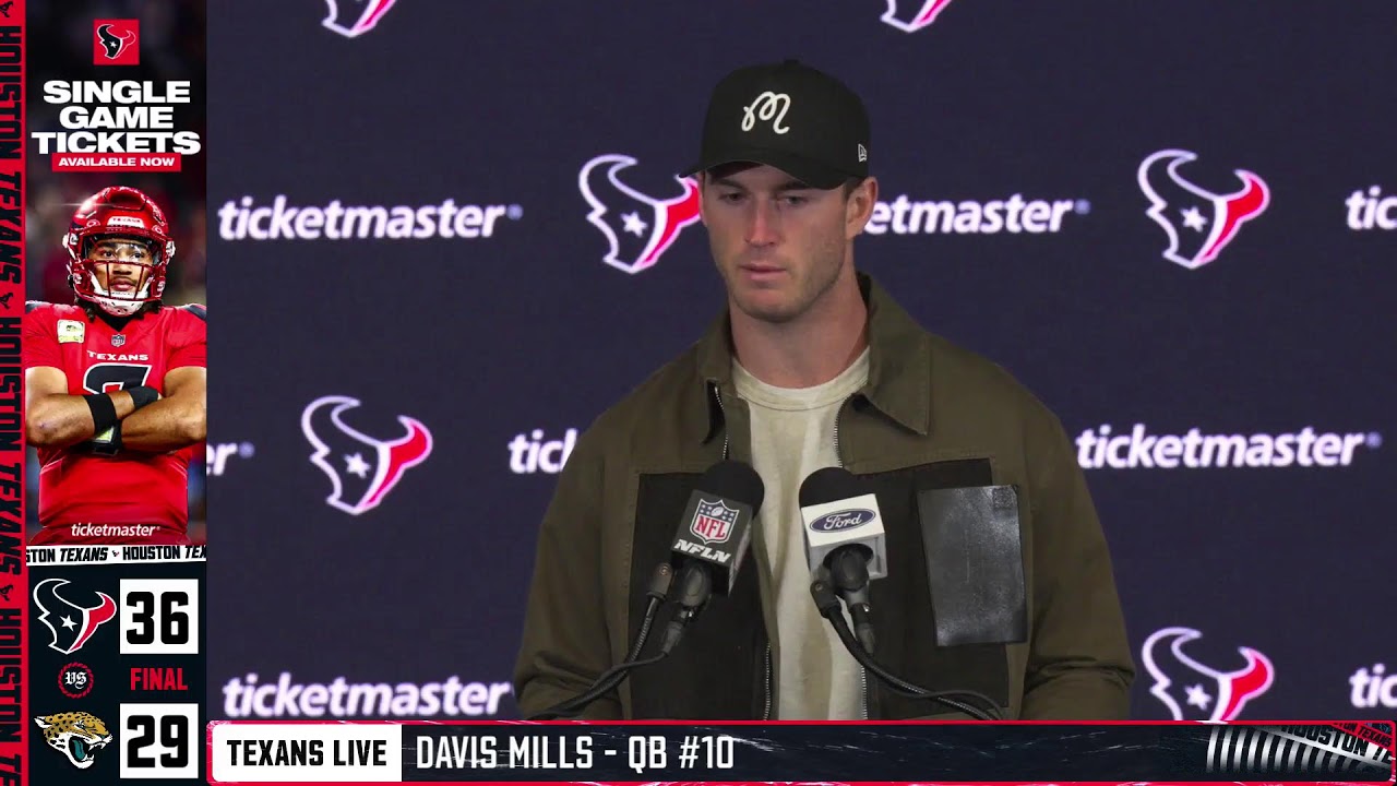 LIVE: The Houston Texans address the media after the win over the Jaguars