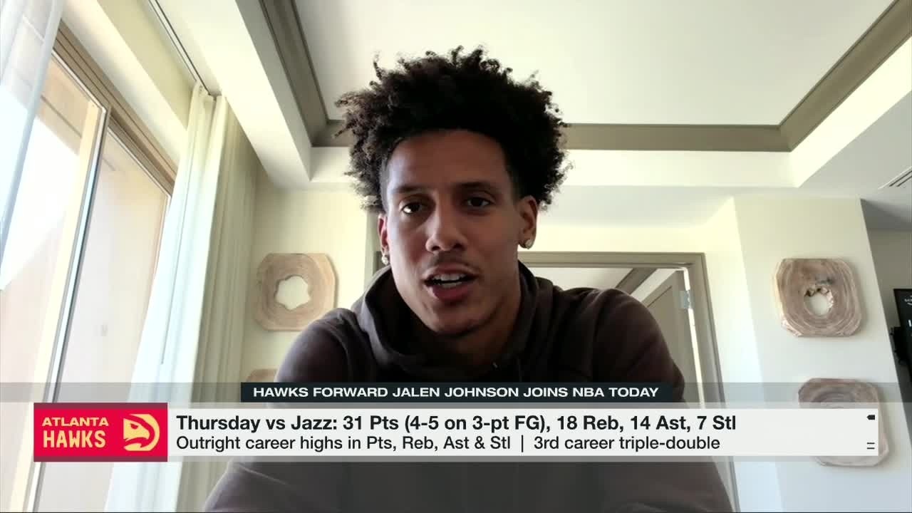Jalen Johnson details his HISTORIC game vs. the Jazz, his impact on the Hawks & more | NBA Today