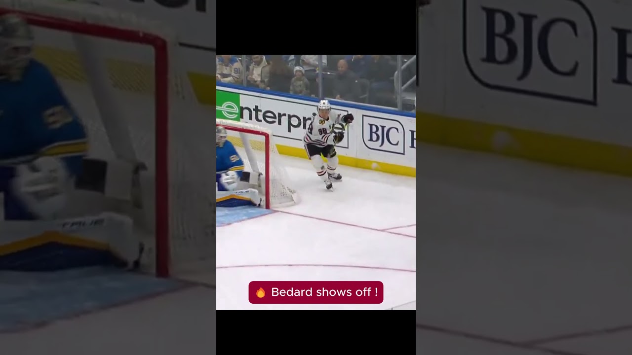 Connor Bedard Pulls Off Incredible “Michigan” Goal vs St. Louis Blues! 😱 #nhl