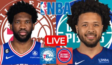 LIVE: PHILADELPHIA 76ERS vs DETROIT PISTONS | NBA | PLAY BY PLAY | SCOREBOARD