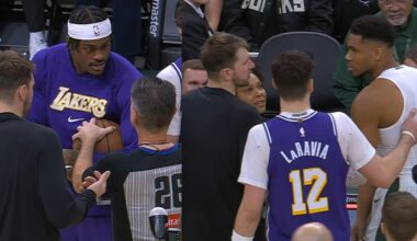 Giannis steals ball and gives it to Lakers after ref wouldn't for Thiero's first points