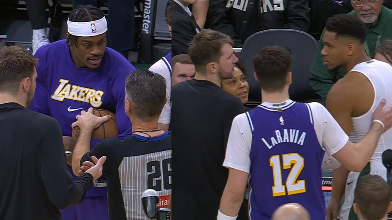 Giannis steals ball and gives it to Lakers after ref wouldn't for Thiero's first points