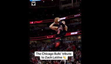 The Bulls' tribute for Zach LaVine 🥹 (via @chicagobulls/TT)