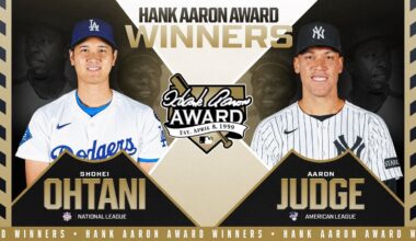 Shohei Ohtani and Aaron Judge are your 2025 Hank Aaron Award recipients!