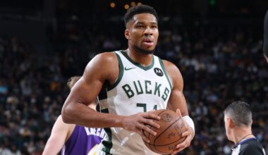 Giannis Antetokounmpo steps in to assist Lakers after game ball drama