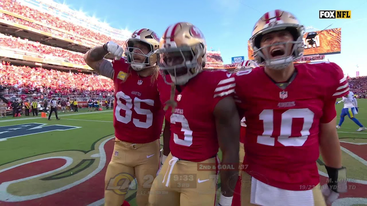 49ers push down the field on TD drive