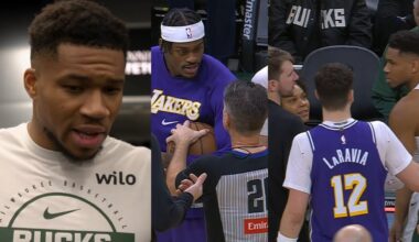 Giannis speaks on getting game ball for Lakers after ref wouldn't give it to them