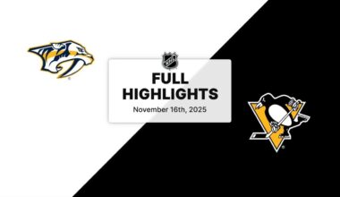 NHL Highlights | Predators vs. Penguins - November 16, 2025 | Global Series Sweden